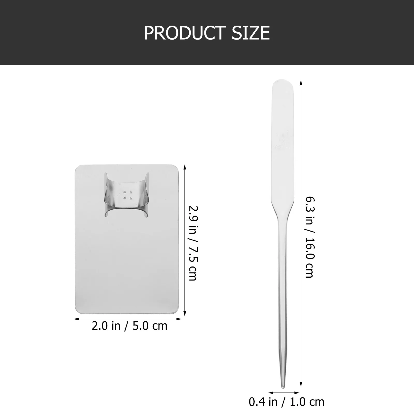 1Set Smooth Flat Stainless Steel Makeup Mixing Plate Spatula Set Professional Mixing Tool for DIY Skincare Foundation