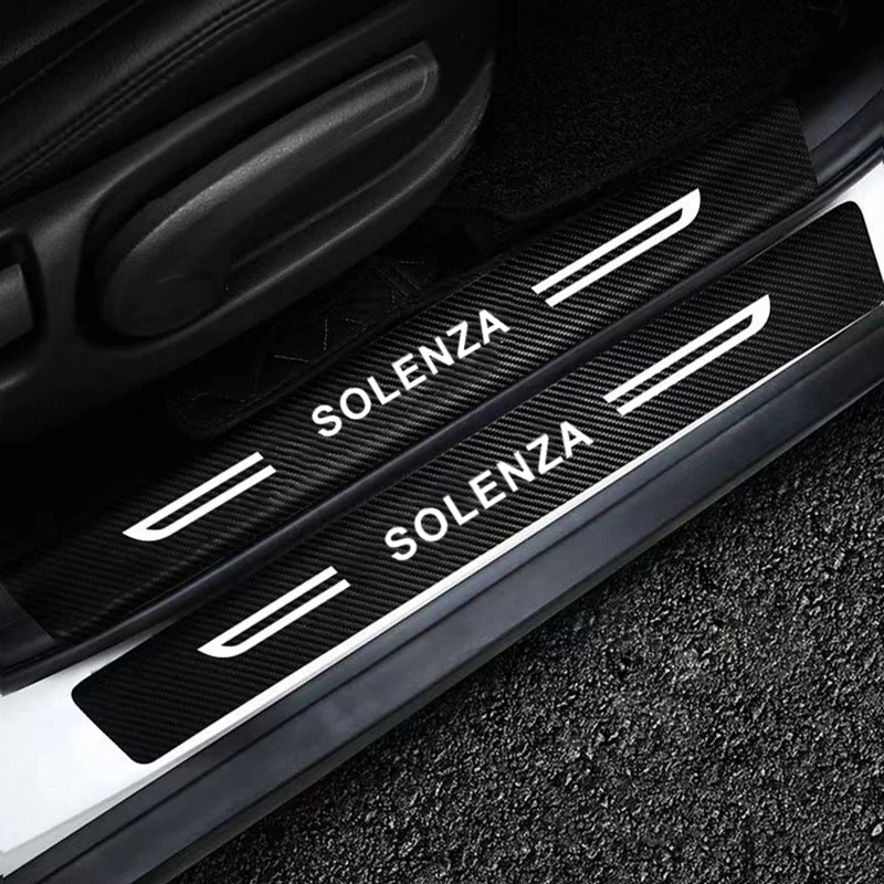 Car Door Threshold Anti Scratch Decals Film Doorsill Trim Stickers For Renault SOLENZA Logo Trunk Bumper Guard Strip Accessories