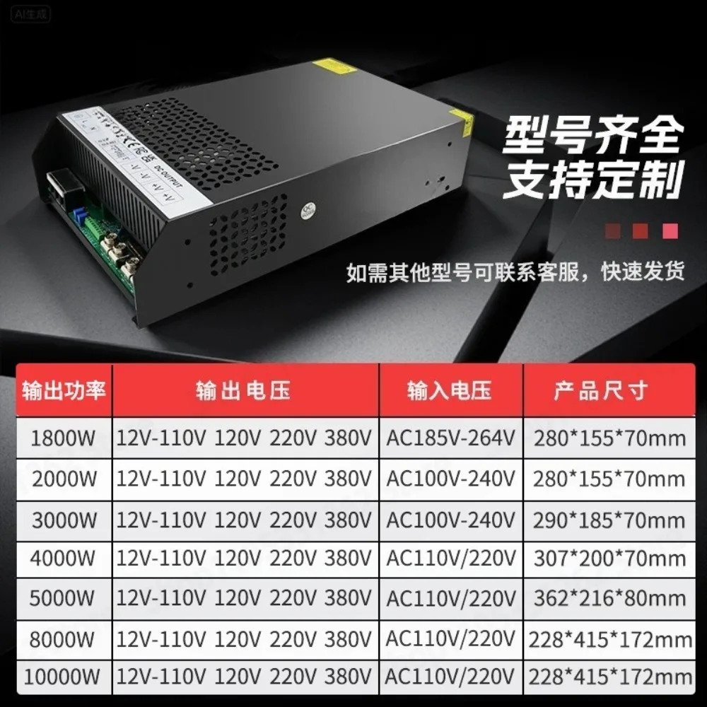 AC220V To DC 24V 36V 48V 60V 72V Switching Power Supply 4500W Dc Power Source For Distribution Cabinet Industrial Equipment