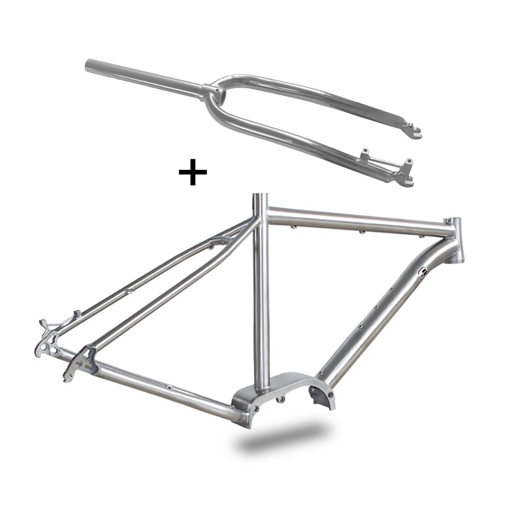 Customized Color Size and Logo Titanium Electric Bicycle Frame with Sliding Dropout Pinion Gearbox System+Fork