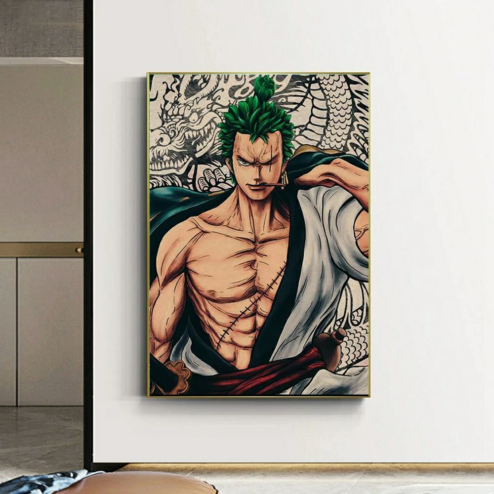 One Piece Roronoa Zoro Aesthetic Diamond Painting Canvas Cross Stitch Novelty Mosaic Embroidery Pixel Room Decoration 5D DIY Art