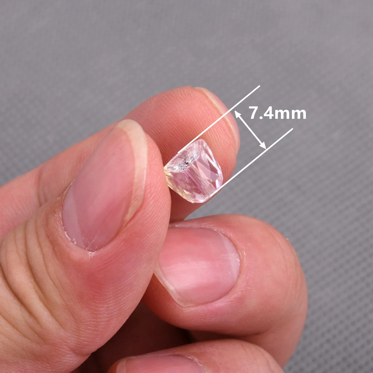 10 stücke Glocken form 8,6x7,4mm klar ab Mondlicht facettiert Kristallglas lose Perlen für Schmuck machen DIY Handwerk Ergebnisse – Detail 4