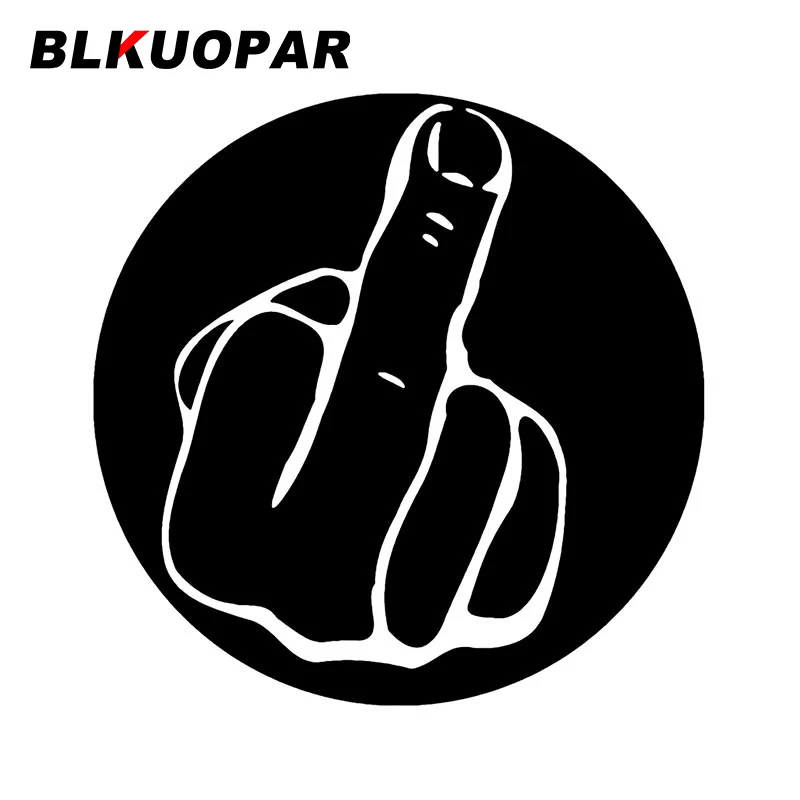 

BLKUOPAR Middle Finger Car Stickers Car Goods Vinyl Die-cut Decal Air Conditioner Personality Refrigerator Waterproof Decoration