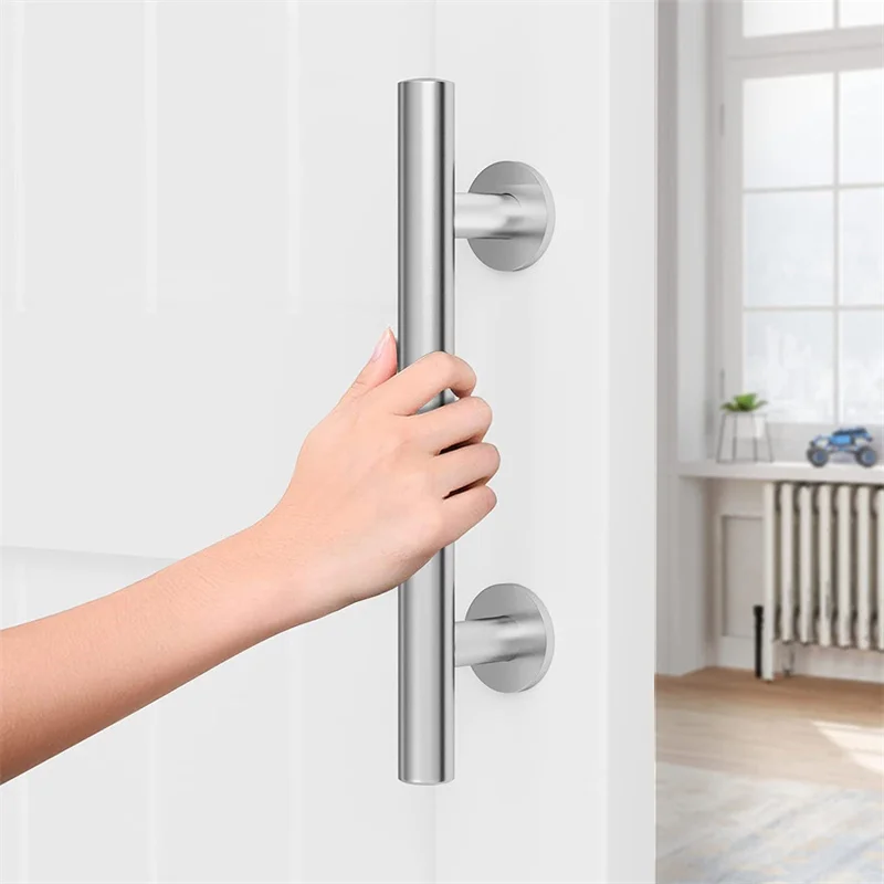 

LWZH Sliding Wood Barn Door Handle Stainless/Carbon Steel Flush Pull Set Pull Round Handle Heavy Duty Interior Door Hardware