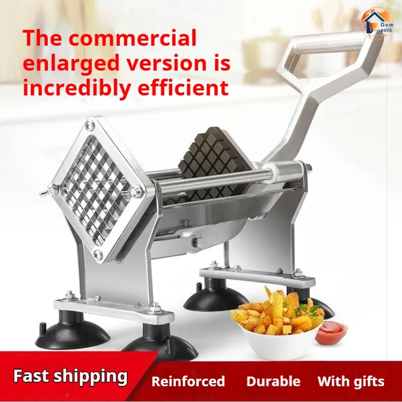 Multifunctional Stainless Steel Commercial French Fry Cutting Tool, for Processing Potatoes, Cucumbers, Radishes and Lettuce