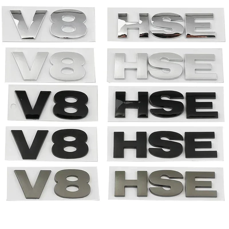 3D ABS HSE V8 letras maletero trasero guardabarros insignia emblema calcomanías pegatina para Land Range Rover Sport Vogue Discovery 4 accesorios de coche