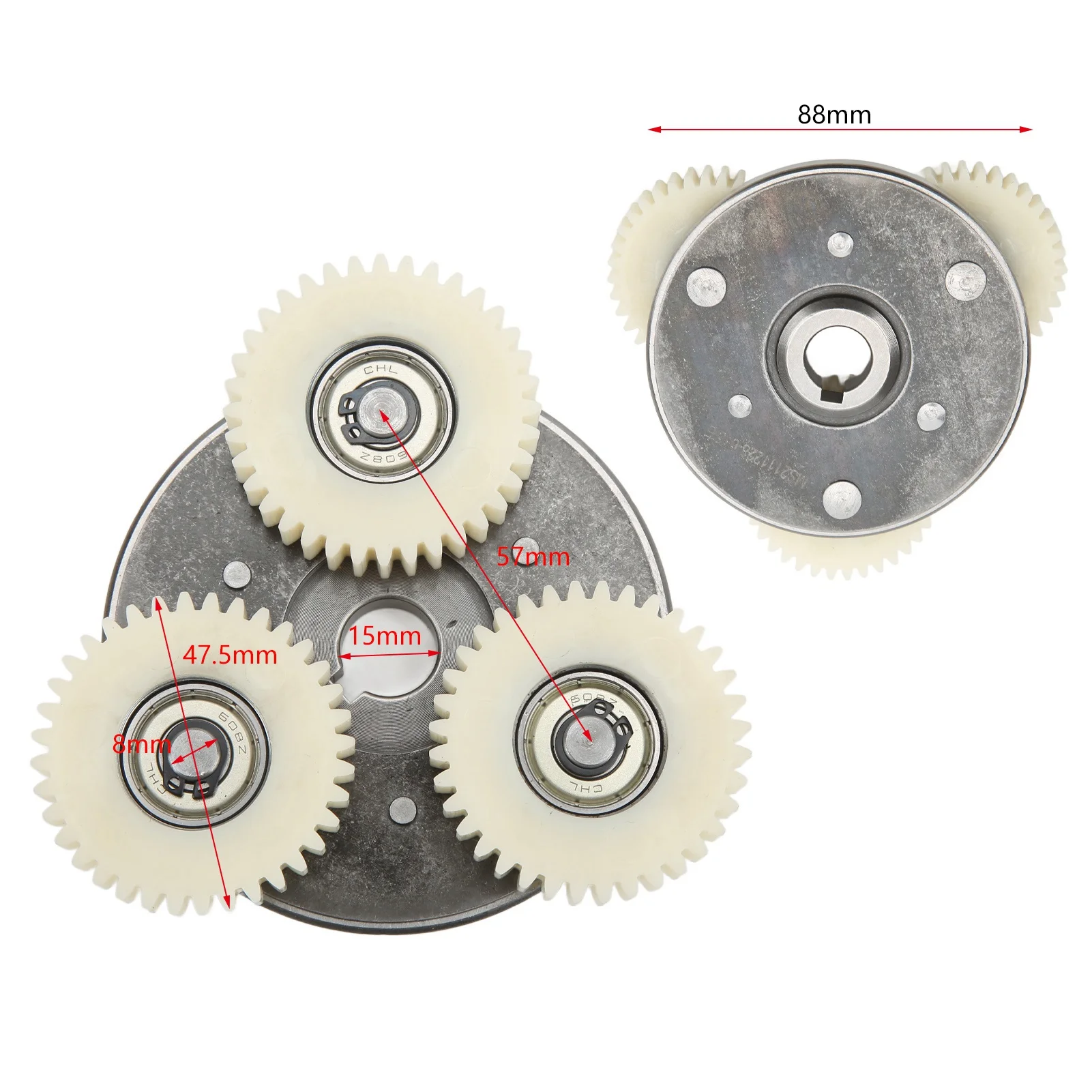 E Bike Motor Gear Clutch Kit 36T Planetary Nylon Gears for Bafang Electric Cycle 500W‑750W