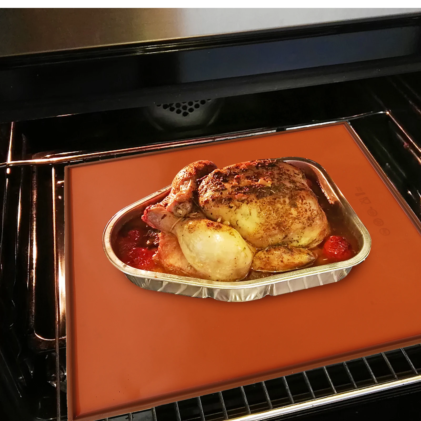 

2pcs Silicone Baking Mat 23.6" .7" Non-Stick Heat Resistant Kitchen Cake Roll Liner Swiss Roll Cushion Reusable Dough Mat