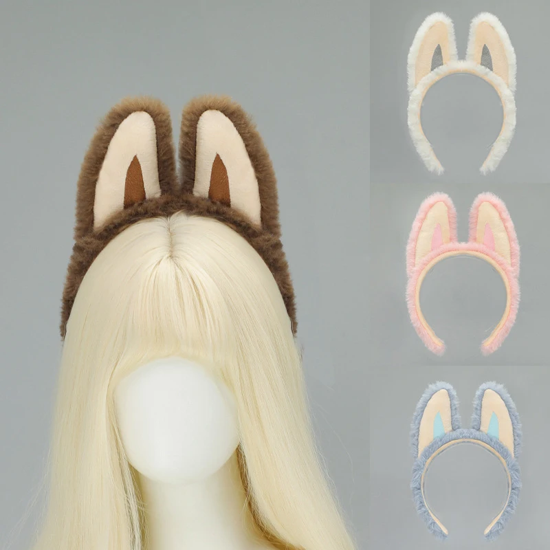 LABUBU Cosplay Ohren Haar Hoops Plüsch Ohren Haarband Pelzigen Elf Ohr Stirnband Labubu Cosplay Requisiten Kostüm Zubehör