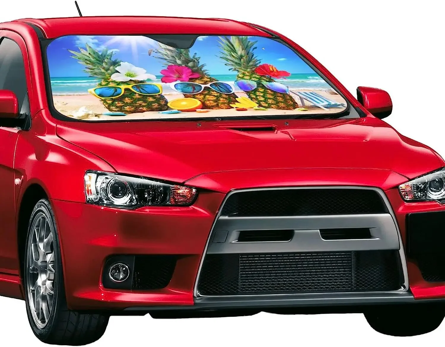 Beach Tropical Sunglasses Car Windshield Sun Shade Accessories Truck SUV Resistant Sun Foldable Easy To Carry 130x70cm/140x76cm