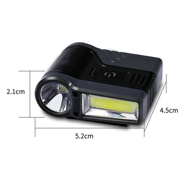 Lámpara LED de inducción Cob para pesca al aire libre, luz de cabeza reflectora con Clip, impermeable, con Sensor de Clip para la tapa de la lengua del pato