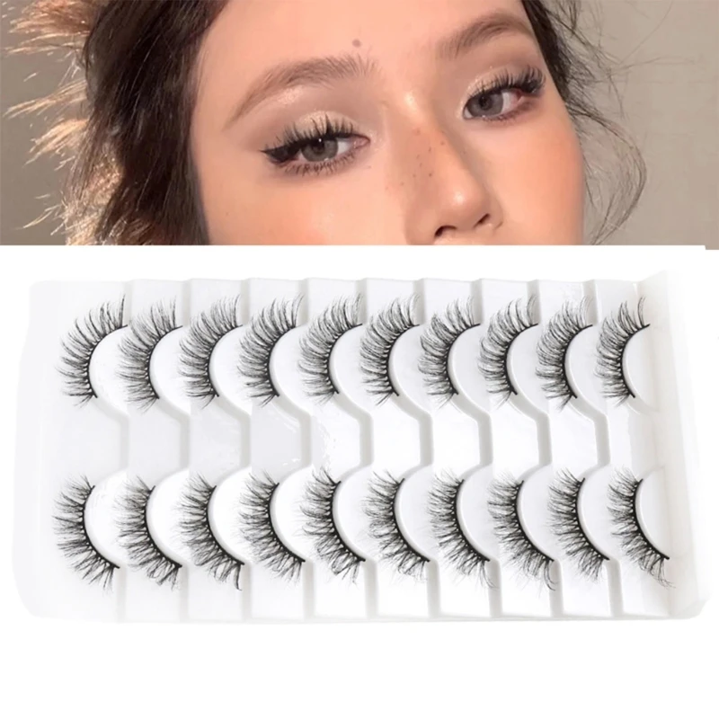 Faux cils faits à la main, maquillage naturel, Simulation d'oeil en désordre, cils bouclés 3D, livraison directe