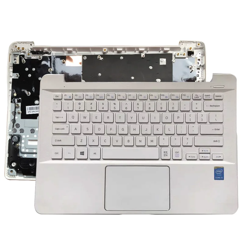 

NEW For Samsung 110S1J NP110S1J NP110S1K Laptop Palmrest Upper Case White Keyboard Touchpad