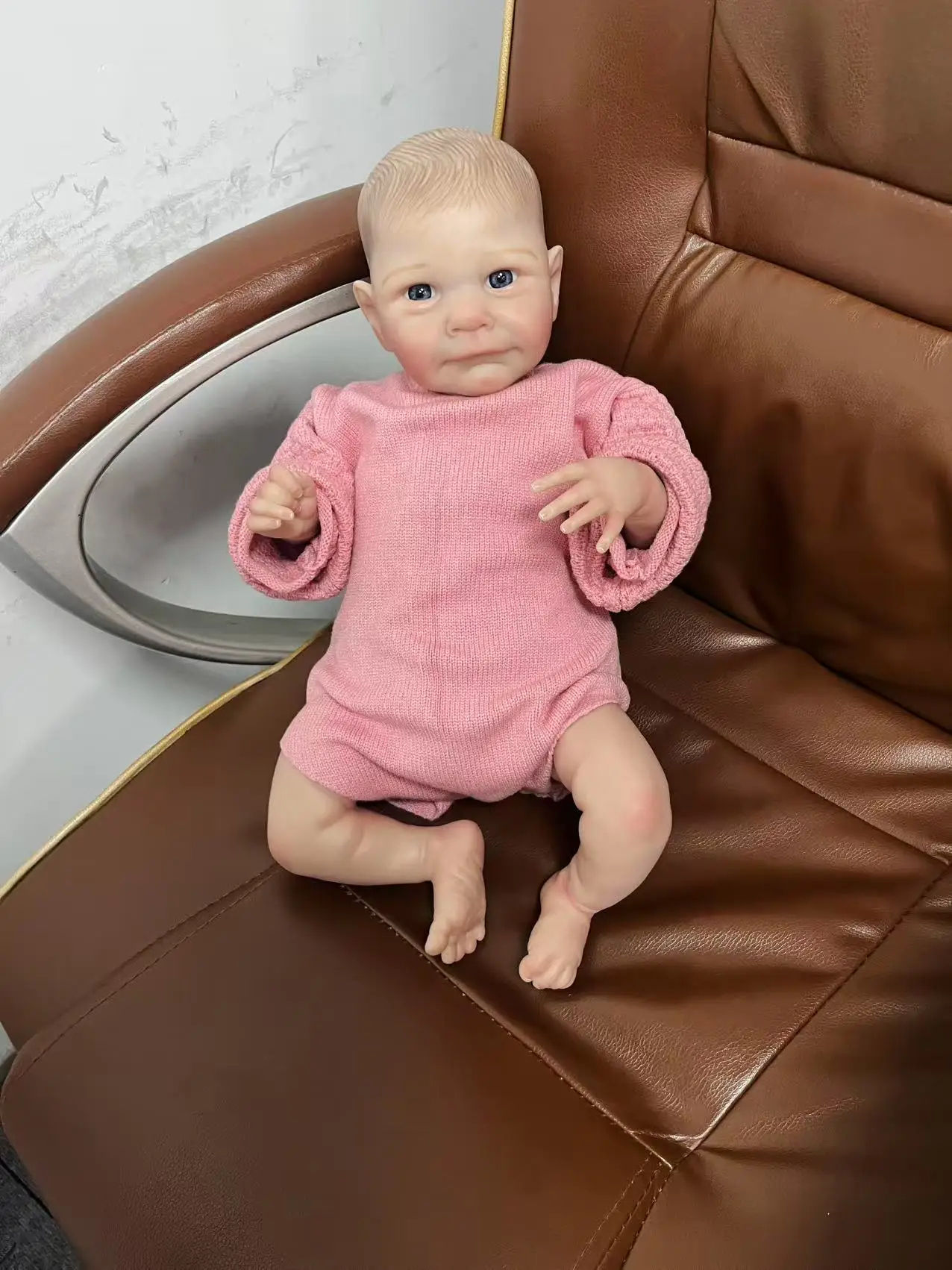 48CM Reborn Babypop Zacht Knuffelig Lichaam Echt Uitziende Babypoppen Al Geschilderd 3D Huid met Zichtbare Aderen Bebê Reborn Echte Shots