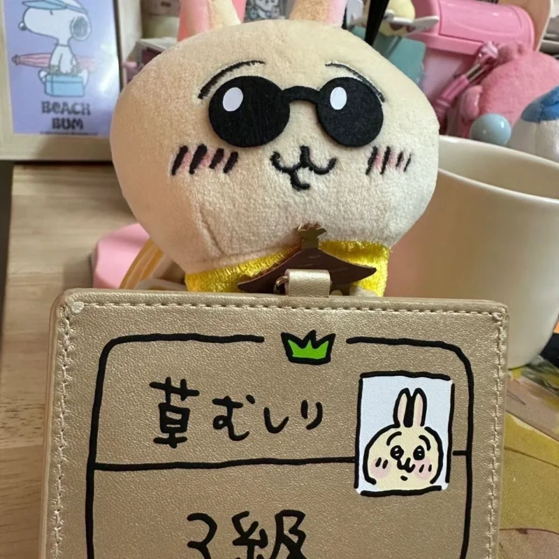Cute Chiikawa Test Card Holder Hachiware ID Cover Usagi Anime