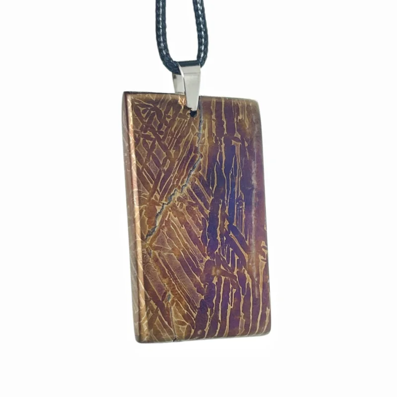 29.3g Muonionalusta meteorite pendant Natural iron meteorite pendant Meteorite slice Collection -LK268