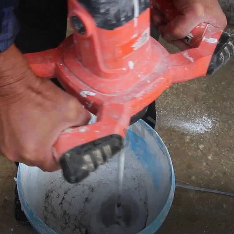 Electric Concrete Mixer Machine Adjustable 6 Speed Stirrer Handheld Mix Stirring Tool 60cm Mixing Rod 220V 110V