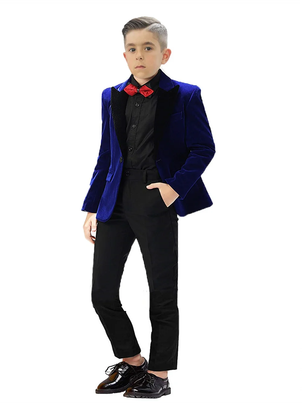 Classic Comfortable Velvet 3 Pieces For Four Seasons High Quality Child Suit Set Slim Fit Dresswear Suits Formal Occasion