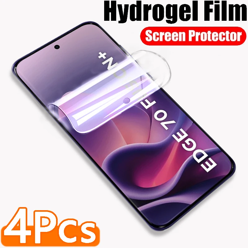 4Pcs Hydrogel Film For Motorola Edge 70 Fusion Plus Screen Protector Motorola Edge 60 Pro 60s 60 Stylus 50 Neo Ultra Front Film