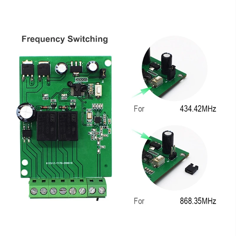 2CH Receiver For SOMMER 4020 4025 4026 4031 4035 TX03 868Mhz 434Mhz Remote Control Garage Door Opener Controller Switch