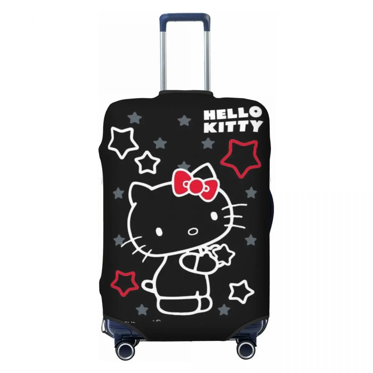

Custom Hello Kitty Luggage Cover Funny Sanrio Kitty White Suitcase Protector Covers Suit For 18-32 inch