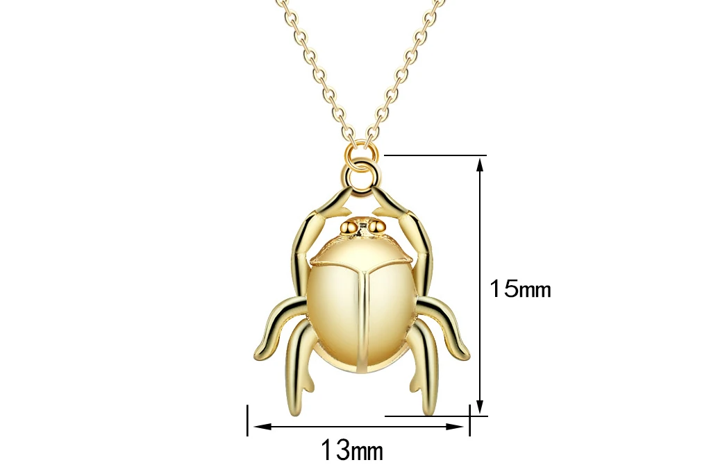 Gothic Scarab Beetle Pendants Necklace Egyptian Insect Charms Amulet Protection Viking Jewelry for Women Men Fashion