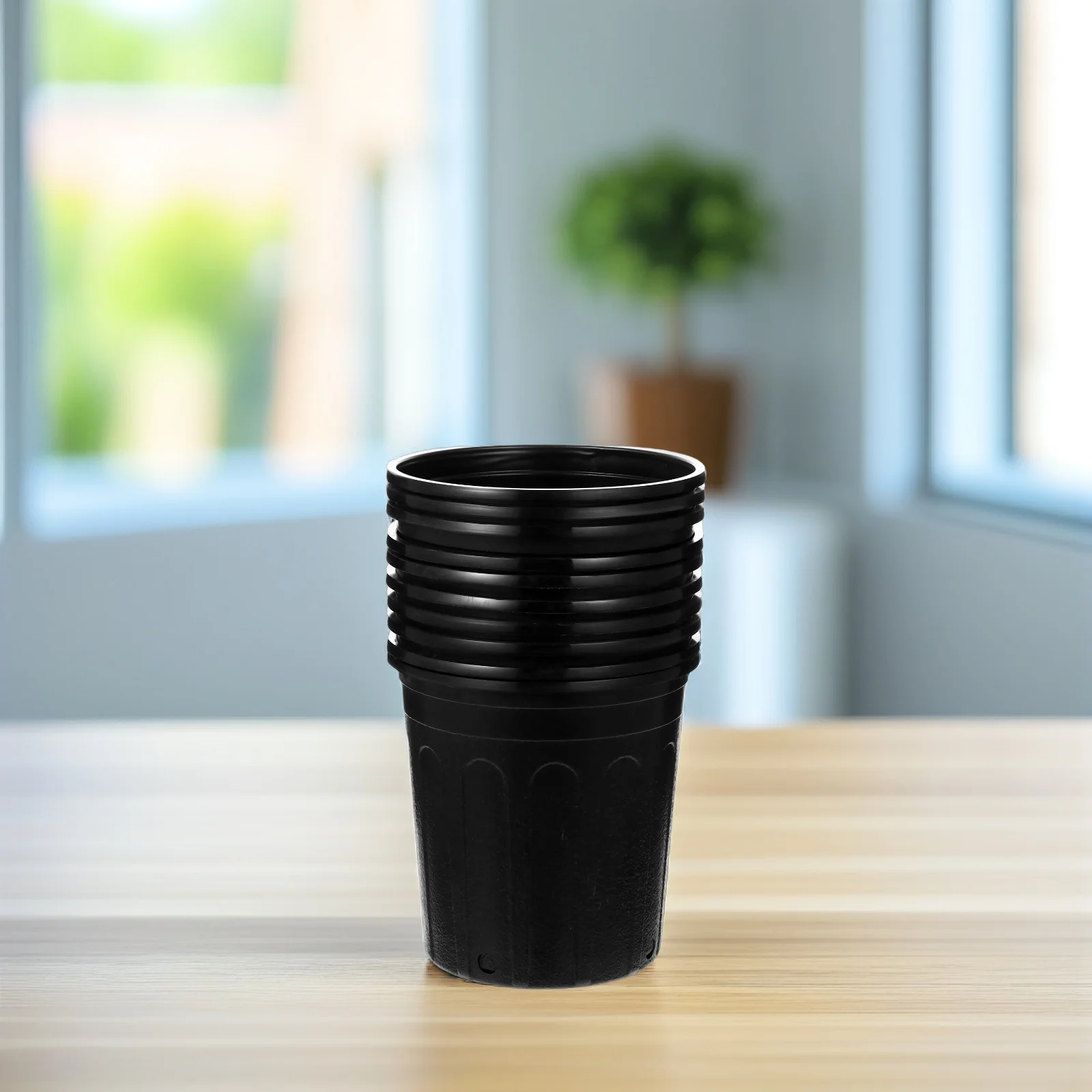 

10pcs Flower Pot Gallon Plastic Control Root Drainage Ventilation Lightweight Simple Design Indoor Outdoor Garden Balcony