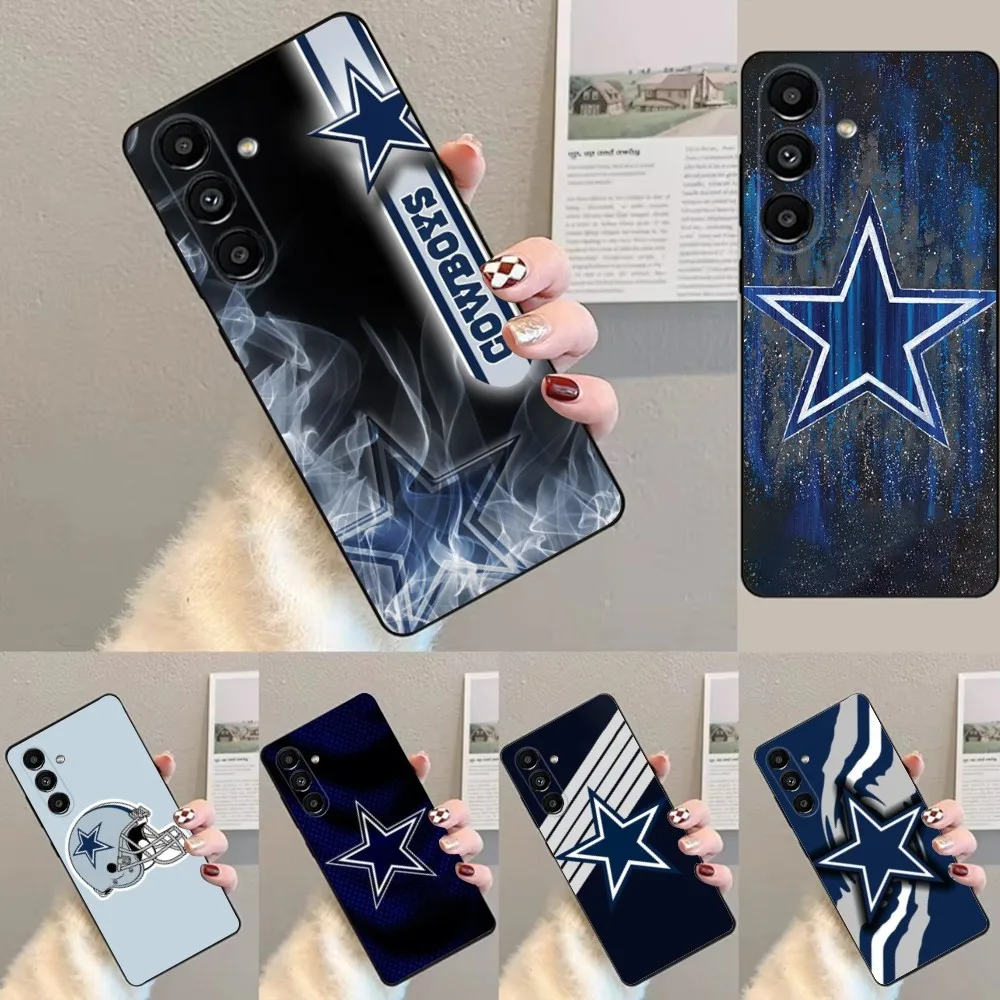 D-dallas cowboys-S   Phone Case For Samsung S24,23,22,30,21,10,9,Ultra,Plus,Lite,FE,Soft Silicone Black Cover