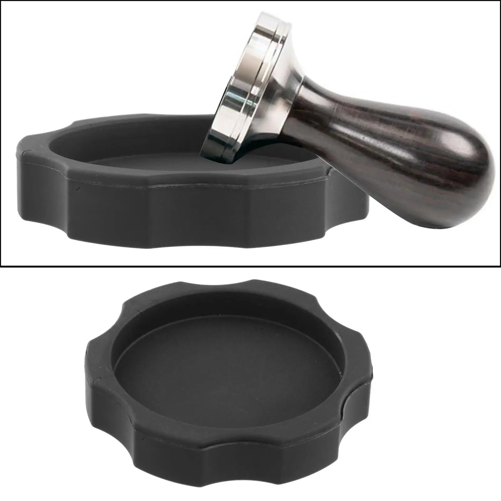 2-6pack Espresso Coffee Tamper Mat Tamping Powder Tamper Stand for Bar Kitchen