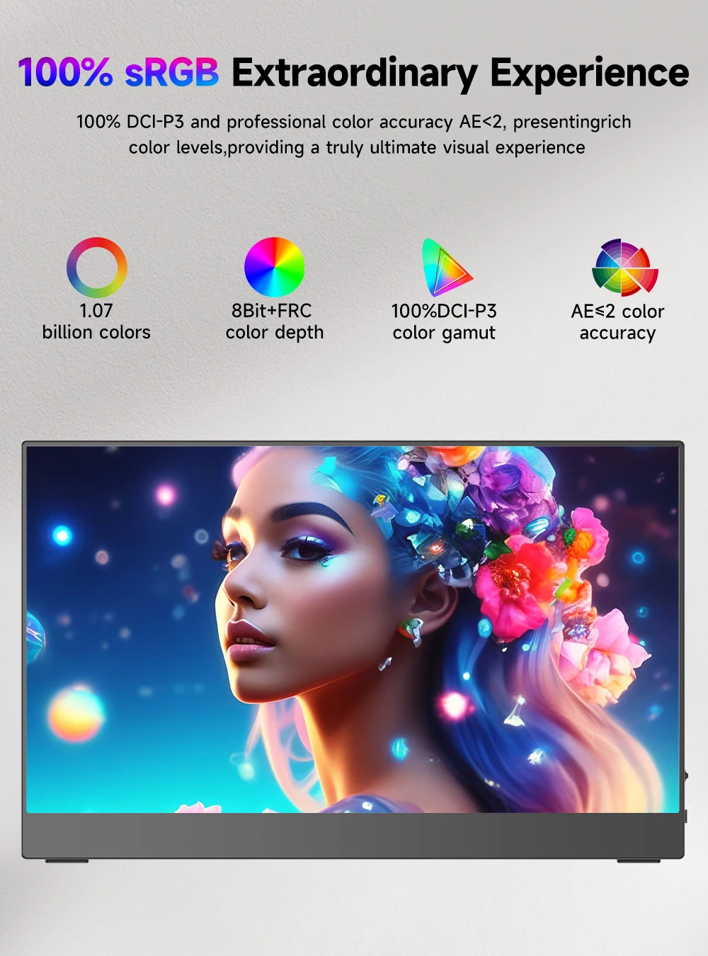 شاشة ألعاب محمولة فائقة الجودة 4K OLED مقاس 13.3 بوصة بدقة 3840*2160 ووقت استجابة 1 مللي ثانية و400 شمعة في المتر المربع و100% DCI-P3 100000:1 بتصميم نحيف للغاية لأجهزة الكمبيوتر المحمولة وأجهزة الكمبيوتر الشخصية الصغي