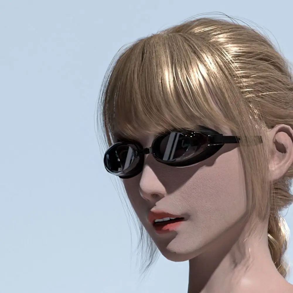 مكافحة الضباب نظارات السباحة سيليكون مرآة الإطار سريعة قابل للتعديل الغوص نظارات السباحة 0 ~-9.0 مع حزام بنجي مرن #5