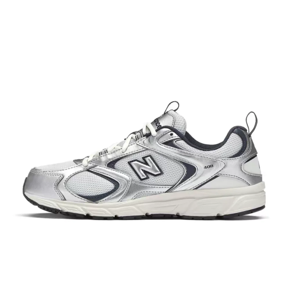 New Balance 408 Unisex Silver Retro Athletic Runners – Non-Slip Durable Comfortable Sole & Casual Everyday Fit ML408N