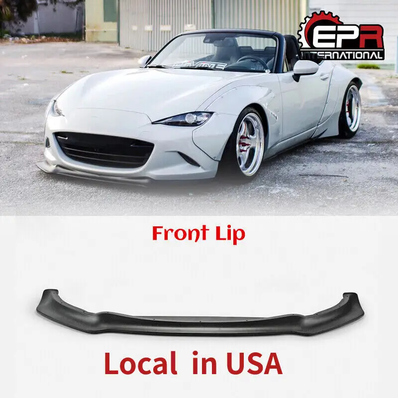 Front Bumper Lip Wing For Mazda MX5 ND Miata Roadster RB Style FRP Unpainted