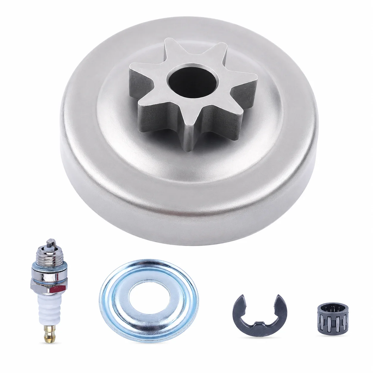 Clutch Drum Cover Bearing Cage Spark Plug Washer Clip Kit for Stihl 029 039 MS290 MS310 MS390 Chainsaw Replaces 1125 160 2002