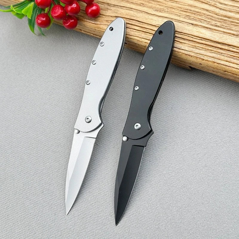 1660 Outdoor EDC Knife High Hardness Folding Pocket Knife 14C28N Blade 410 Stainless Steel Handle Camping Survival Tool
