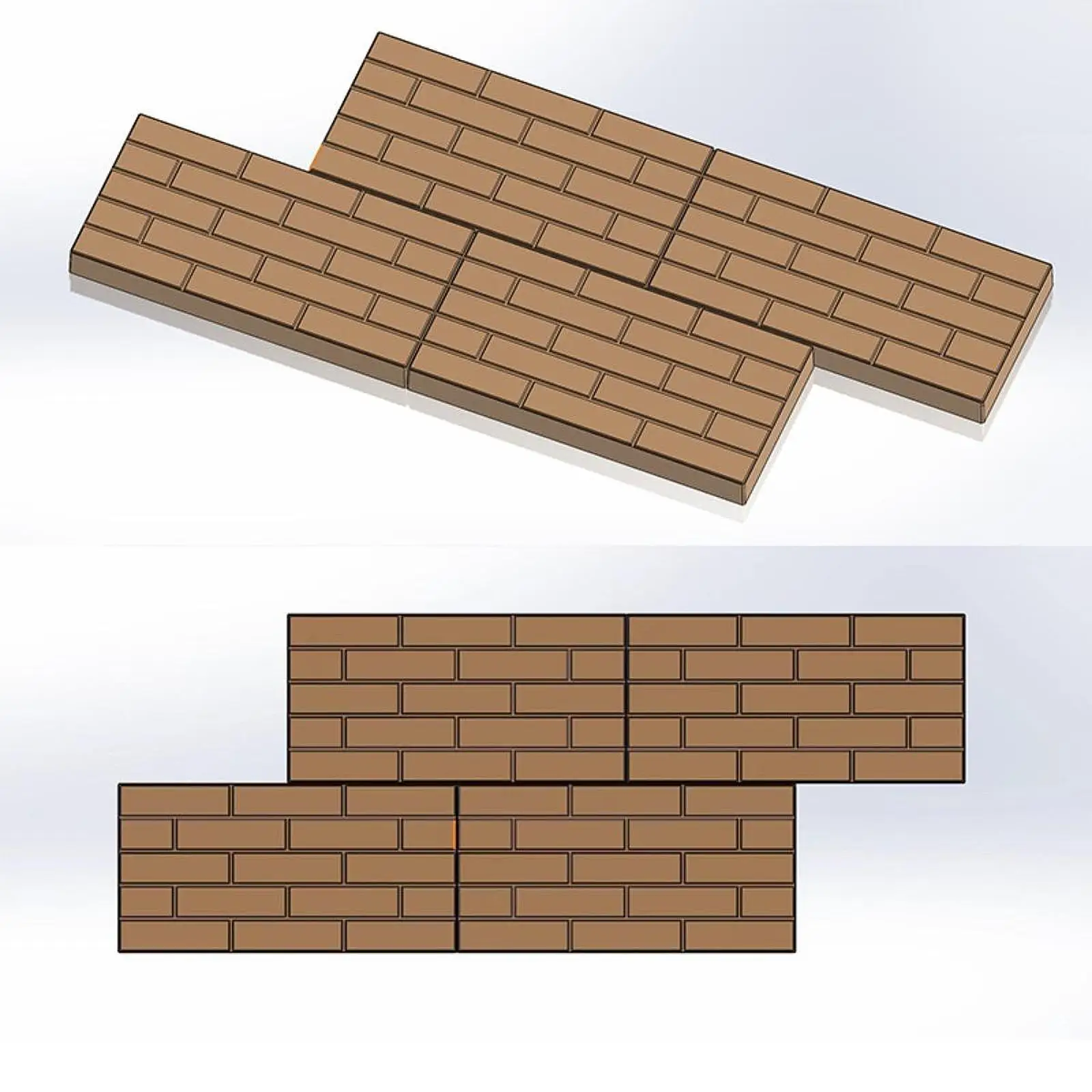 Concrete Brick Casting Stepping Stone Paver Forms Reusable Path Makers Paving Model for Outdoor Walkways Backyard