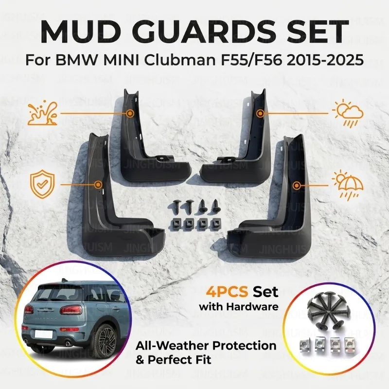 Mudguards FOR BMW MINI Clubman F55 3Door F56 5Door  2015-2025 Fenders Car Mud Flaps Splash Guards ABS Accessories Anti Mud Sand