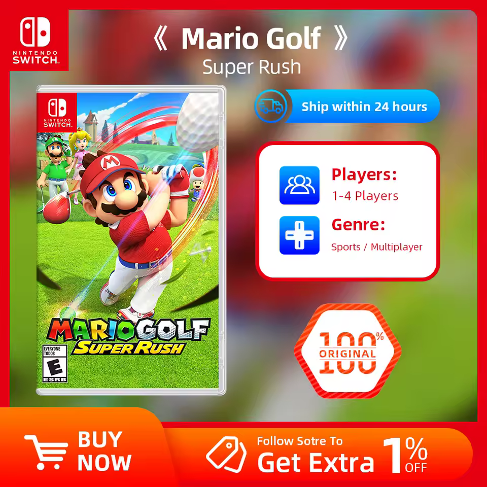 Nintendo Switch Game Deals - Mario Golf：Super Rush - Games Physical Cartridge Support TV Tabletop Handheld Game Mode