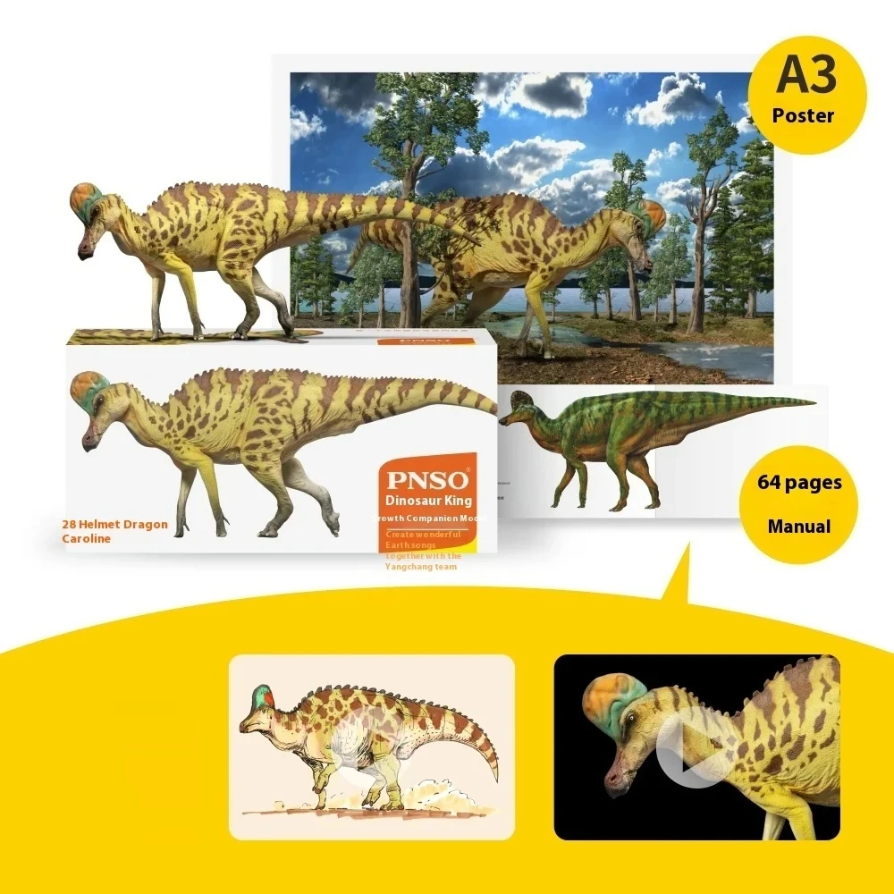 Modelo de dinosaurio clásico, casco de crecimiento compañero, dragón, carolina, rey, decoración de escritorio, figura de juguete coleccionable para regalo de vacaciones