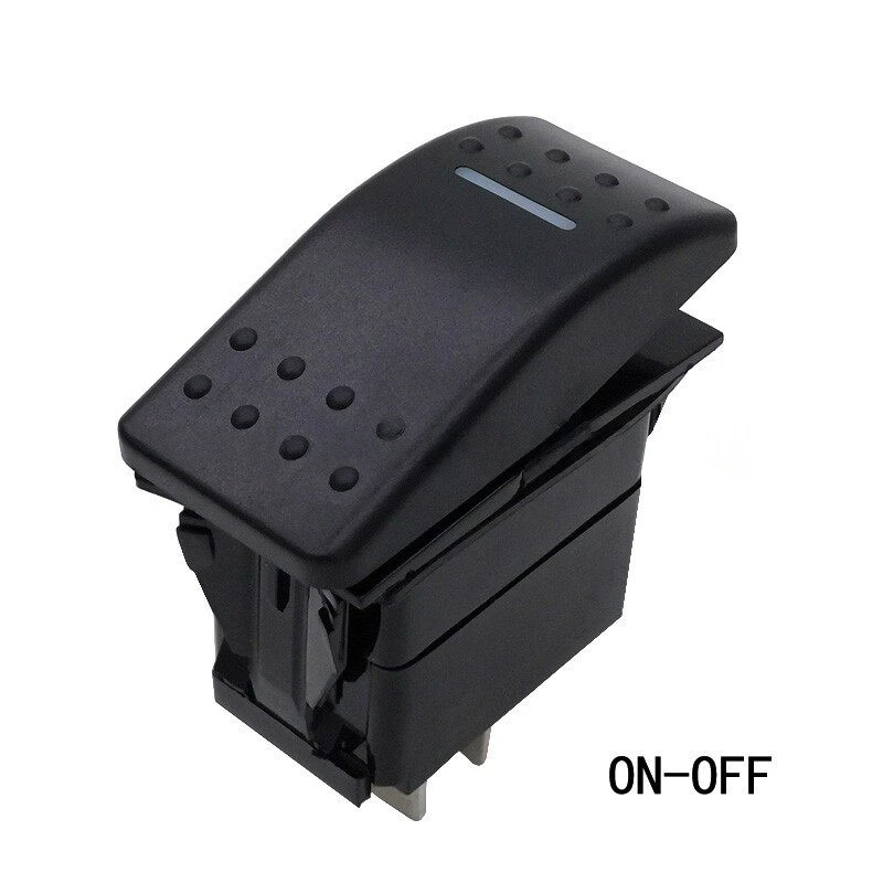 1PCS Large Current Boat Single Lamp Board Button Second Gear 3 Feet 12V Car 24V Room Truck Yacht Off-Road Modification Switch