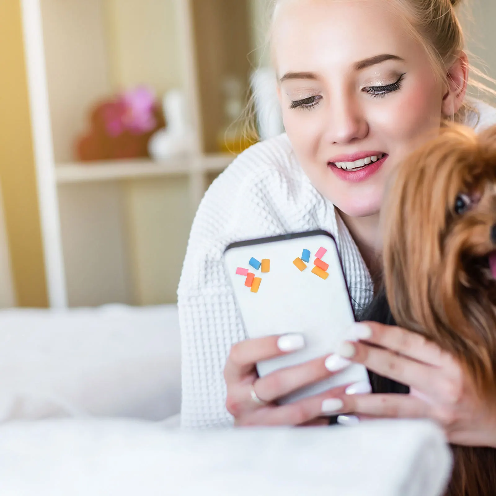 بوليمر كلاي الديكورات الهاتف قذيفة الزينة الزخرفية DIY الملحقات محاكاة الحلوى الحبوب تصميم دائم الألوان الزاهية فريدة من نوعها #6