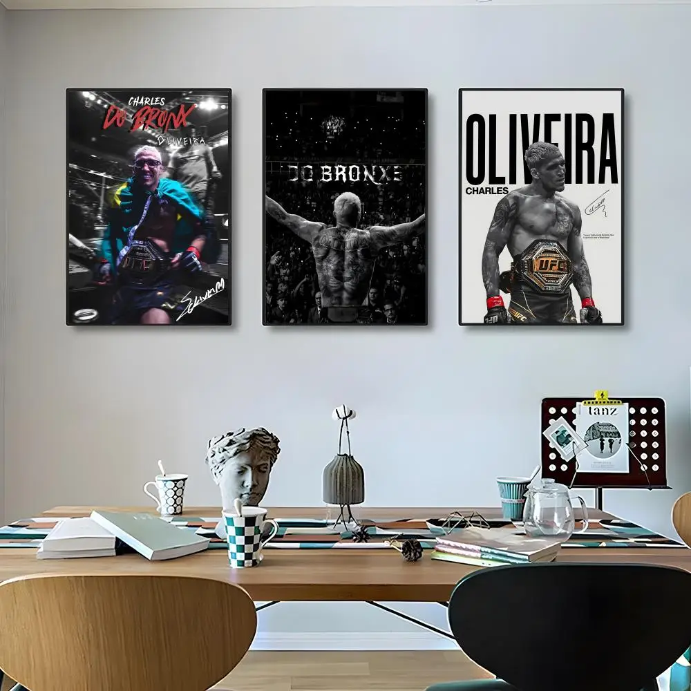 Athlete Charles Oliveira Poster Classic poster and wall art prints are suitable for living rooms, bedrooms,and home