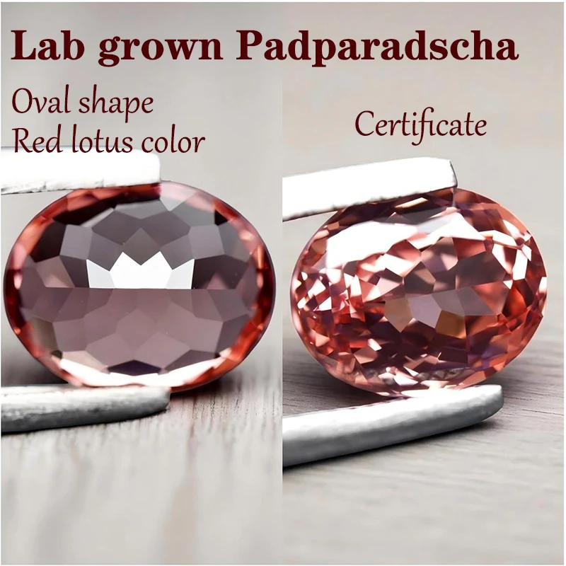 

Выращенный в лаборатории Padparadscha красный цвет лотоса овальной формы VVS1 для продвинутых подвесок, материалы для изготовления ювелирных изделий с сертификатом оптом