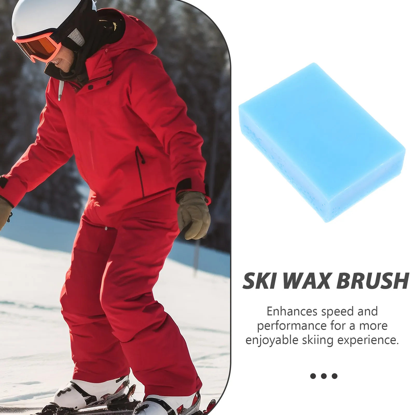 

Single Double Snowboard Wax White Easy Apply Clean Fast Speed Enhancer Ski Wax Skateboard Waxing Snowboard Waxing Kit
