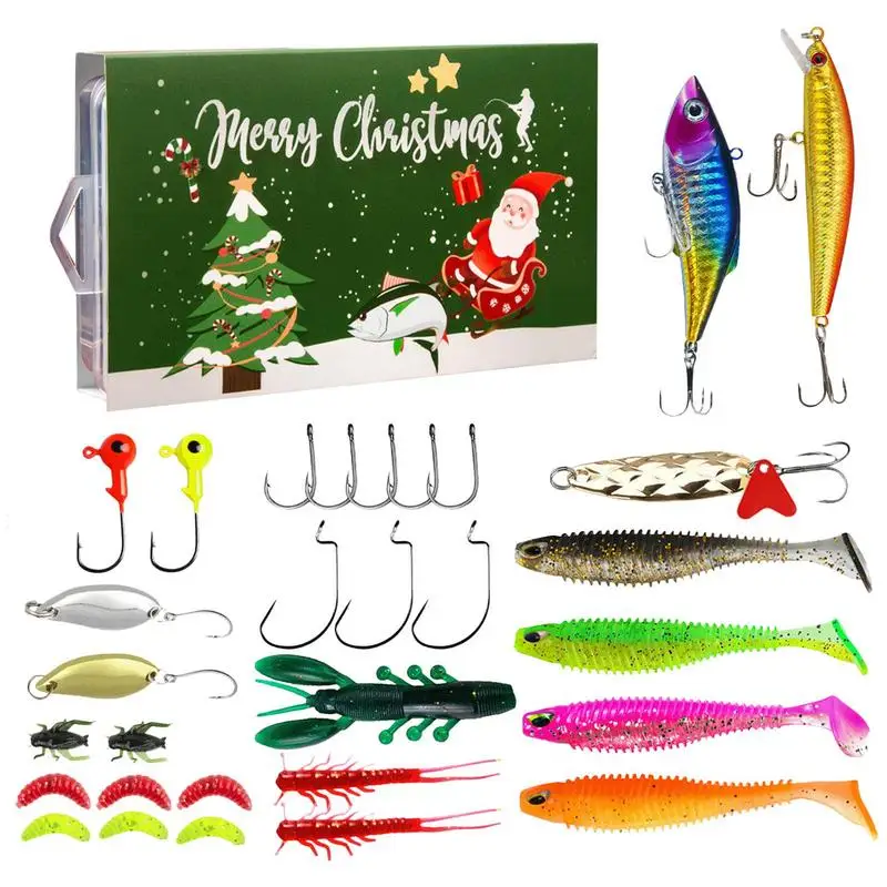 Fishing Kits For Adults Travel Fishing Lures Kit Holiday Fishing Hooks And Lures With Tackle Box Fishing Tools Including Bait