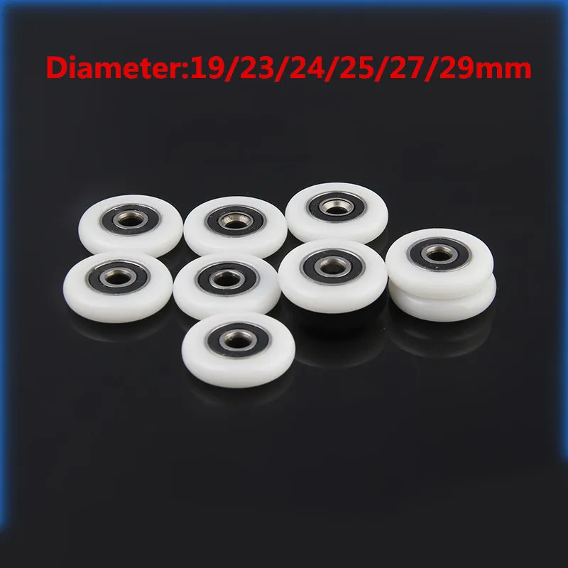 8 Pcs Bath cabinet roller wheel shower room accessories bearing roller wheel 23/25/27mm  Drop Shipping