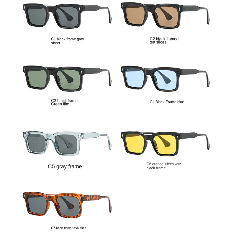 الرجعية الاتجاه مربع النظارات الشمسية النساء الرجال الموضة الفاخرة ظلال في الهواء الطلق القيادة نظارات شمسية سيدة رجل UV400 نظارات واقية