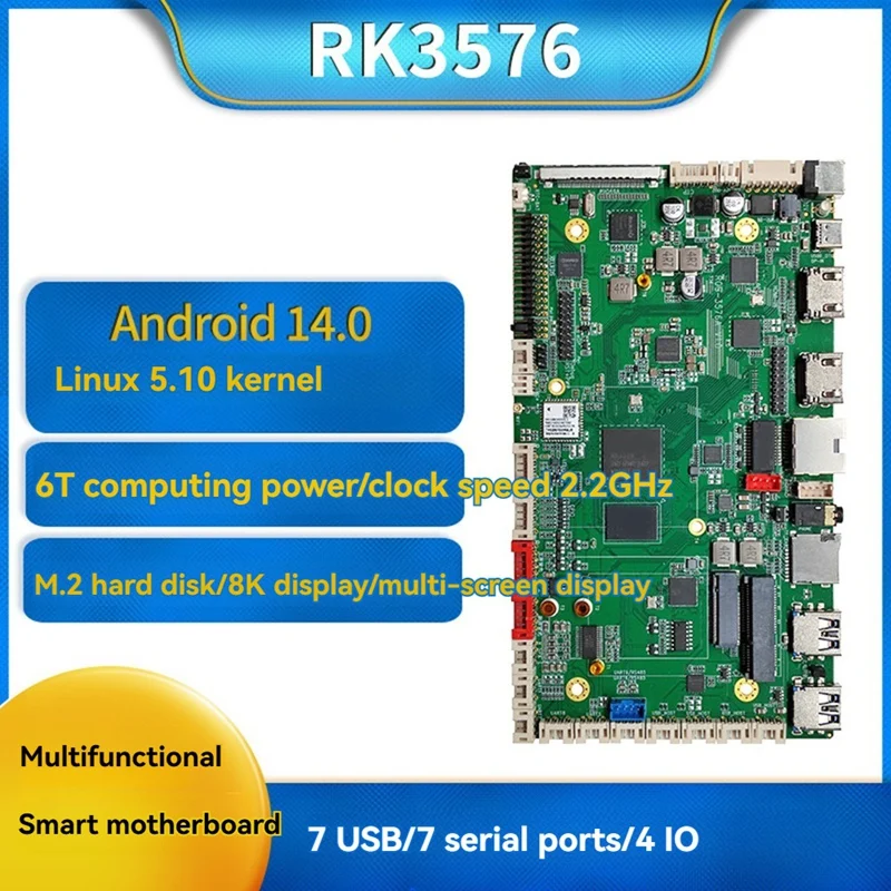 Rk3576 Android14 Motherboard Face Recognition Video Encoder Solution Development Board Industrial Control Motherboard