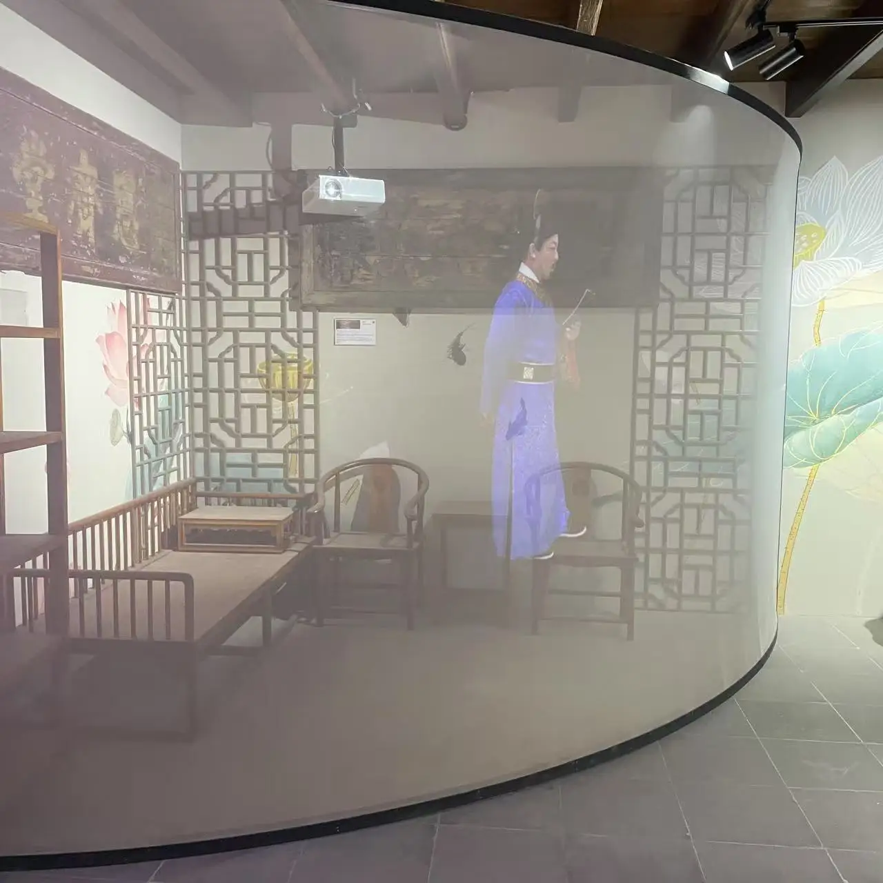 2025 New Holographic Projection Mesh Screen Grey 3d Hologram Effect Mesh Hologram Gauze Projector Stage Screen Mesh Customized