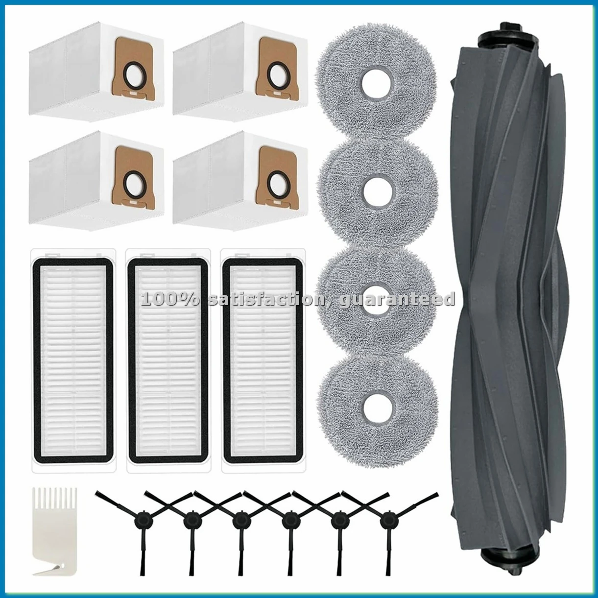 

Комплект аксессуаров для робота-пылесоса L20 Ultra: сменные основные и боковые щетки, HEPA-фильтры, салфетки для влажной уборки, мешки для сбора пыли - ABRM